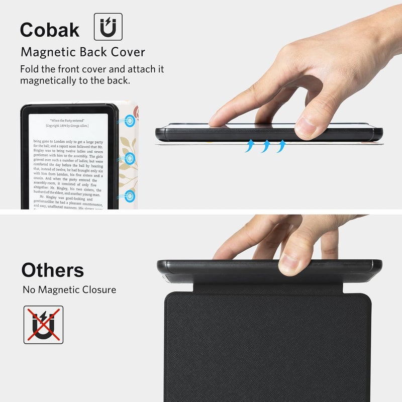 CoBak Magnetic Case for 7" Kindle Paperwhite 12th Gen 2024 and Kindle Colorsoft - Compatible with iPhone MagSafe, for Samsung/Belkin/Anker Wireless Charging Pads, Lightweight, Auto Sleep Wake - Image 4
